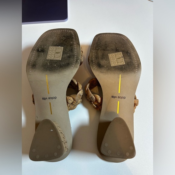 Dolce Vita Braided Ronin Heeled Sandals In Natural Cork - Picture 3 of 6